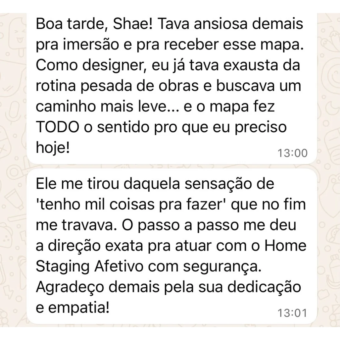 Depoimento de aluna — resultado com Home Staging